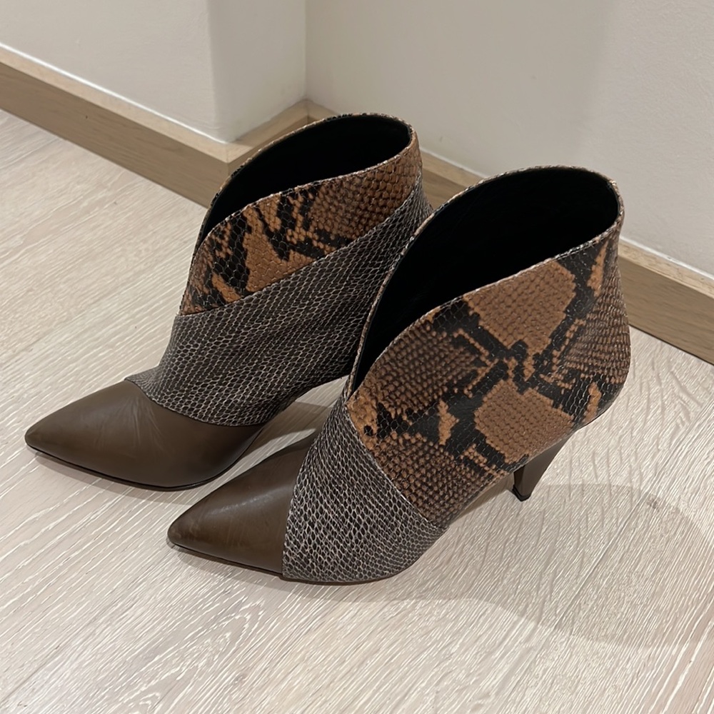 Isabel Marant Archenn Snake Python print patchwork Ankle Booties - Picture 12 of 12